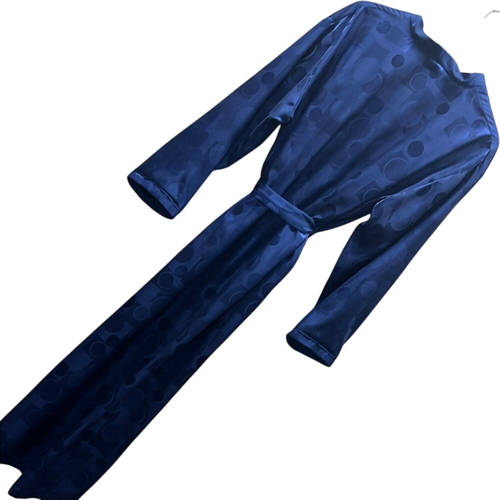 Oscar de la Renta Midnight Blue Robe - Picture 4 of 5